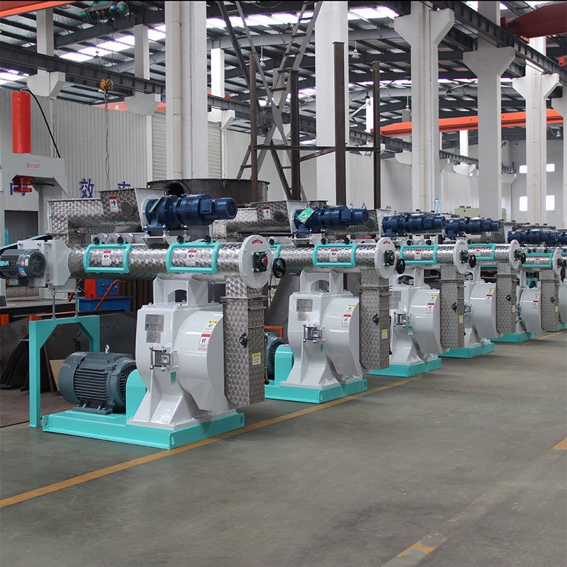 YUDA 8T/H Automatic Feed Pellets Production Line/Animal Feed Plant/Ring Die Pellet Mill 55KW