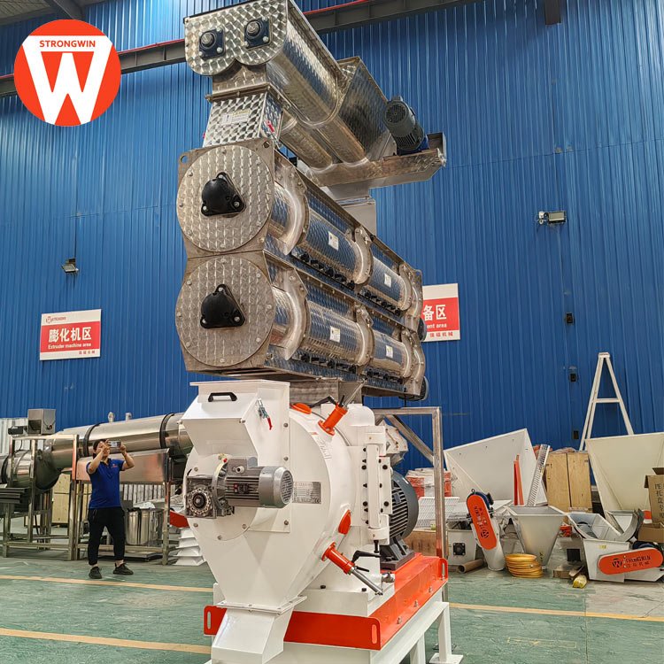 Strongwin turkey layer chicken bird poultry feed production machine to make animal feed pellet