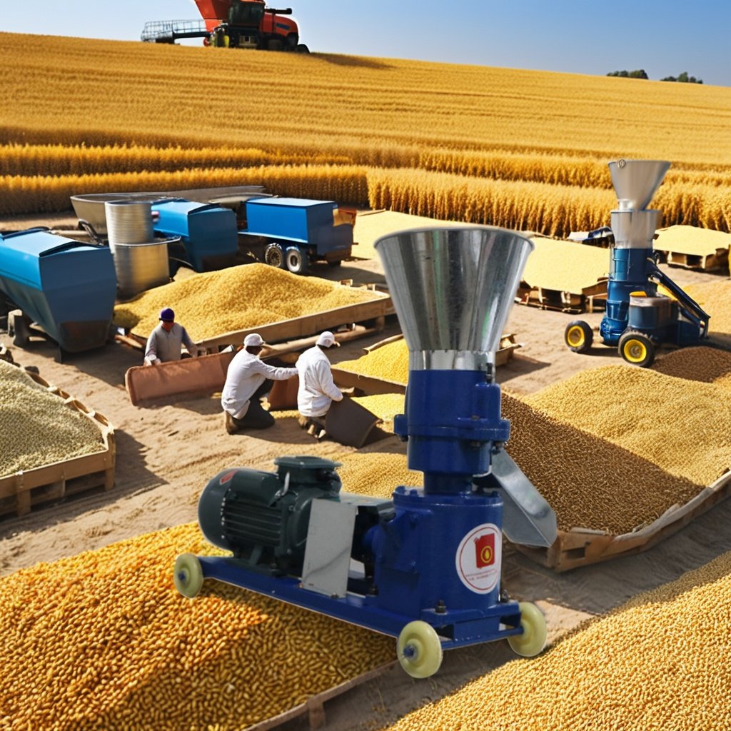 Europe Hot Sale Flat Die Livestock Feed Processing 200KG/H Commercial And Home Use Animal Feed Pellet Machine