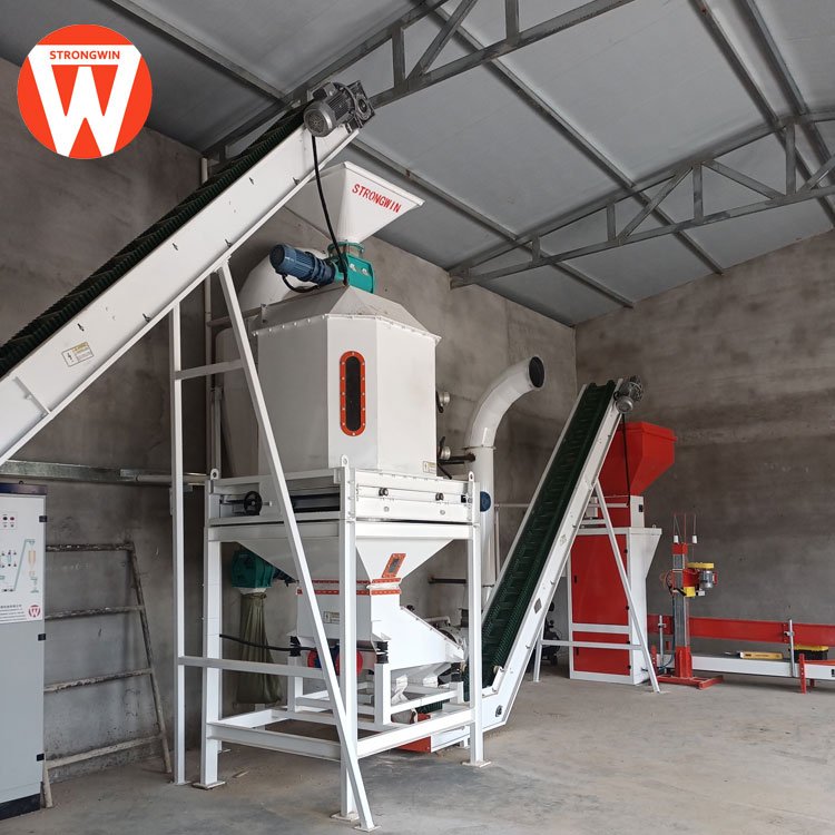 1.5-2t/h small feed mill production line for poultry animal mash and pellet feed line