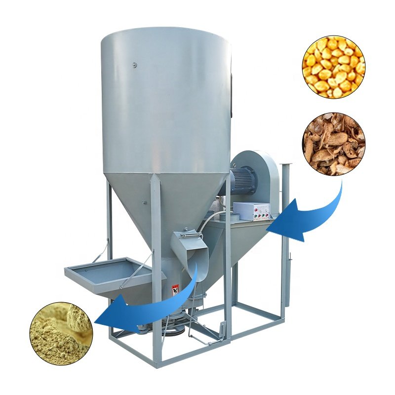 Chicken Poultry Animal Feed Crushing Mixing Machine Mixer Multifunctional Provided Bearing Corn Soybean Wheat Online Support 700
