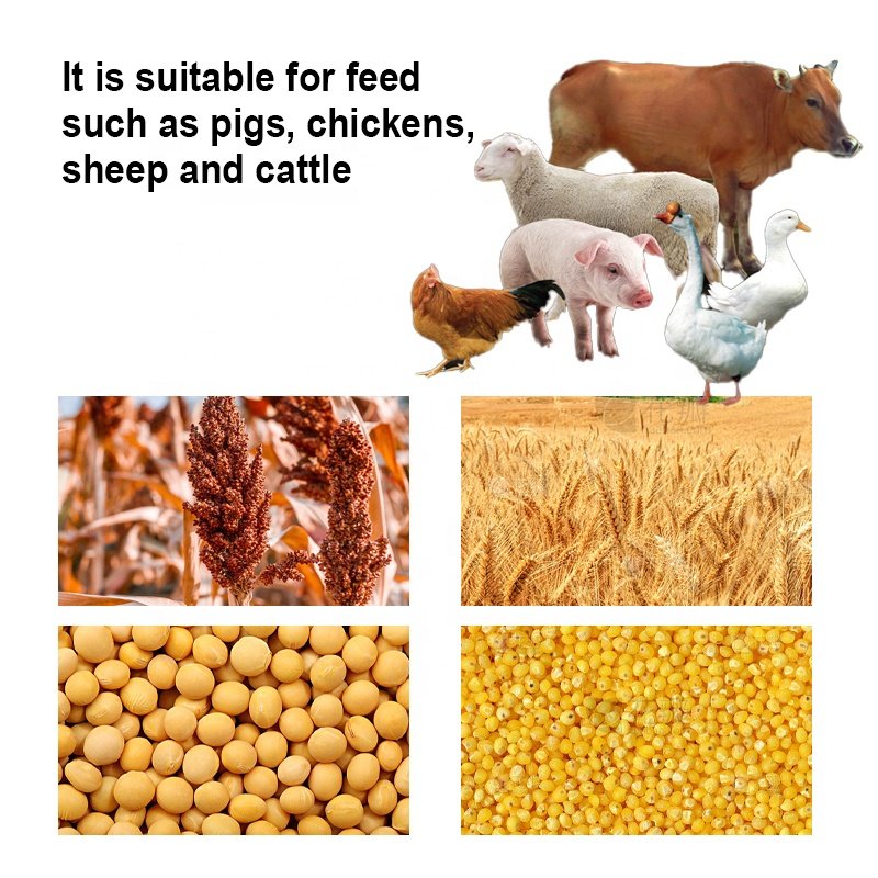 Chicken Poultry Animal Feed Crushing Mixing Machine Mixer Multifunctional Provided Bearing Corn Soybean Wheat Online Support 700