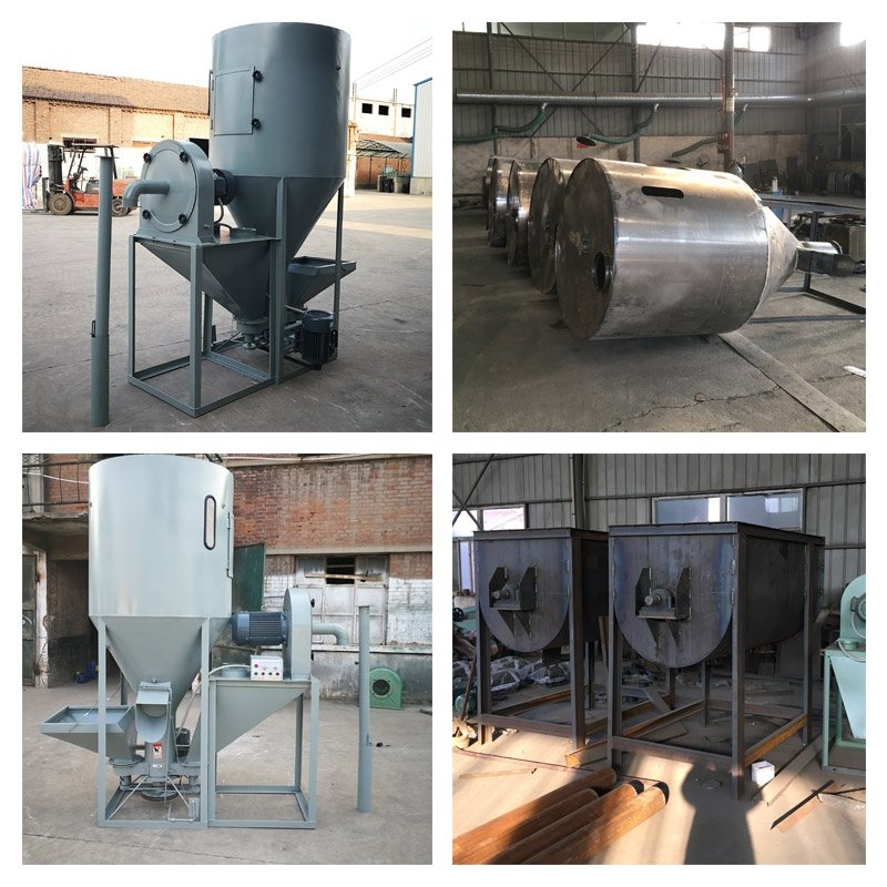 Chicken Poultry Animal Feed Crushing Mixing Machine Mixer Multifunctional Provided Bearing Corn Soybean Wheat Online Support 700