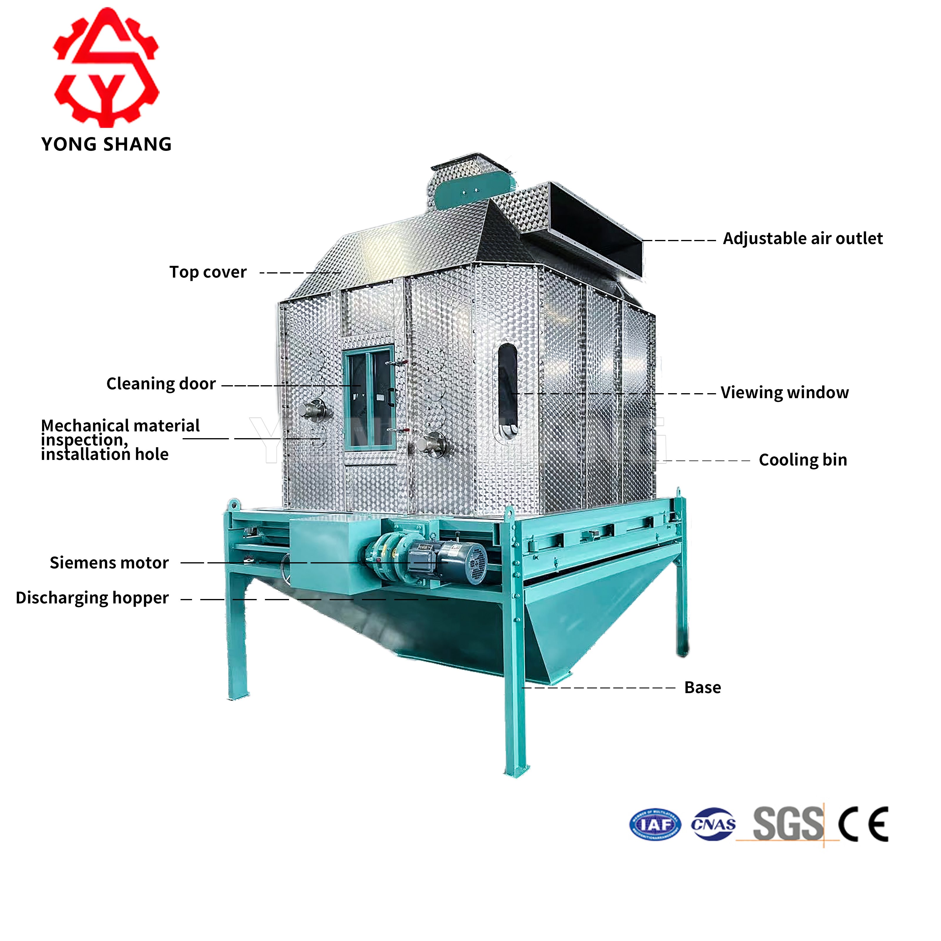 Liyang YS hot sale poultry and animal feed countercurrent cooler