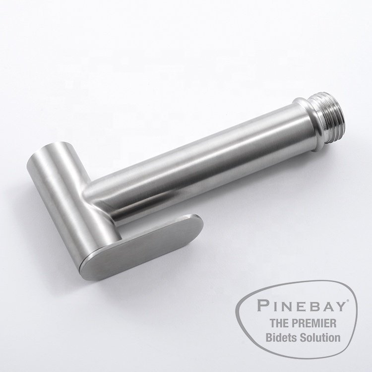 PINEBAY 2024 New Stainless Steel 304 Satin Brushed Hand Held Bidet Toilet Spray Shattaf Bidet Sprayer Shower Set