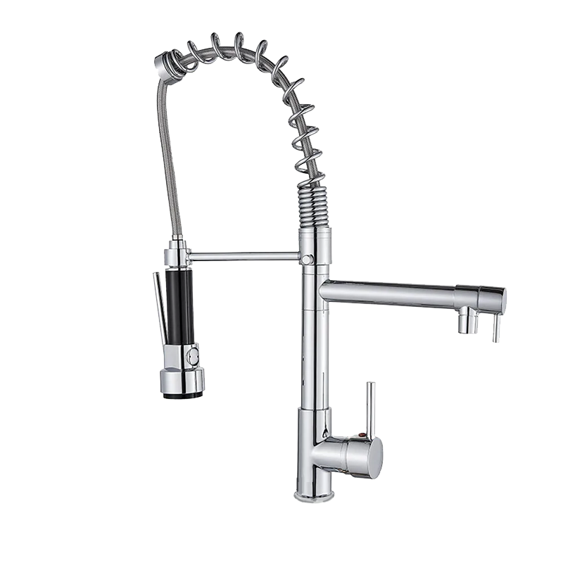 AG Pull Down Basin Faucet Industrial European Brass Water 3 Holes For Farmhouse Bronze pull down spray Kitchen Taps Faucet