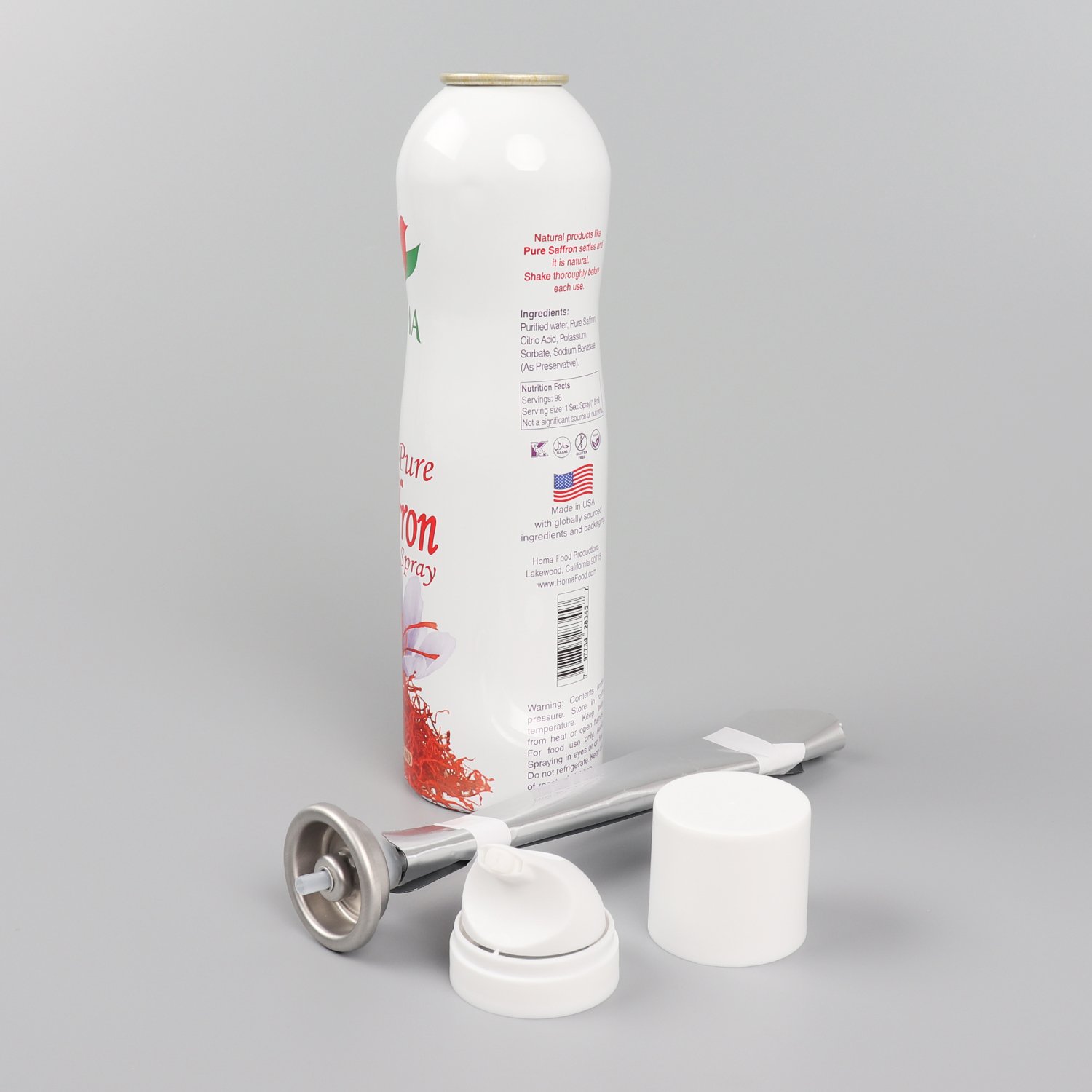 Empty Aluminum Aerosol Oil Spray Can with Actuator and Bag on Valve