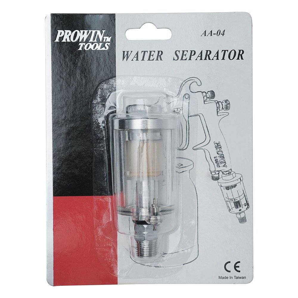 Mini In line 1/4" Air Filter Oil Water Separator With Water Drain Valve