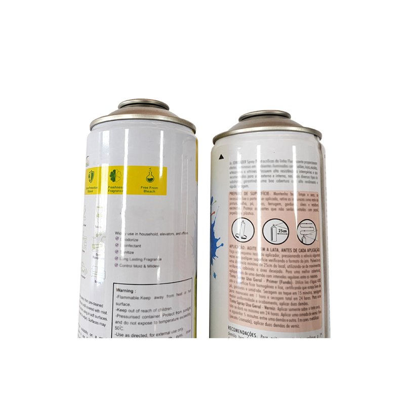 spray paint white based coated inner clear lacquered diameter 65 mm empty aerosol metal cans with valve about 10 days delivery