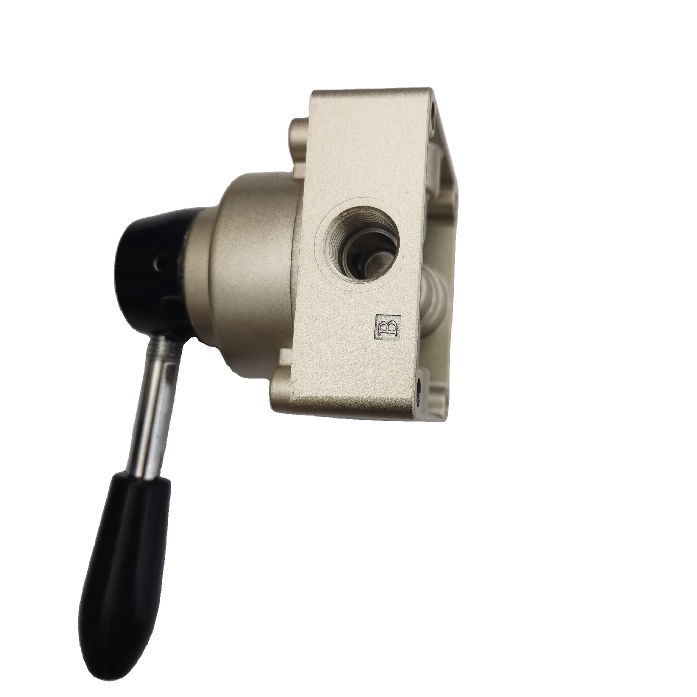HV-03 3/8NPT Pneumatic Manual Valve 4-Way Airflow Control With 3 Positions Rotary Rod For Auto Parts