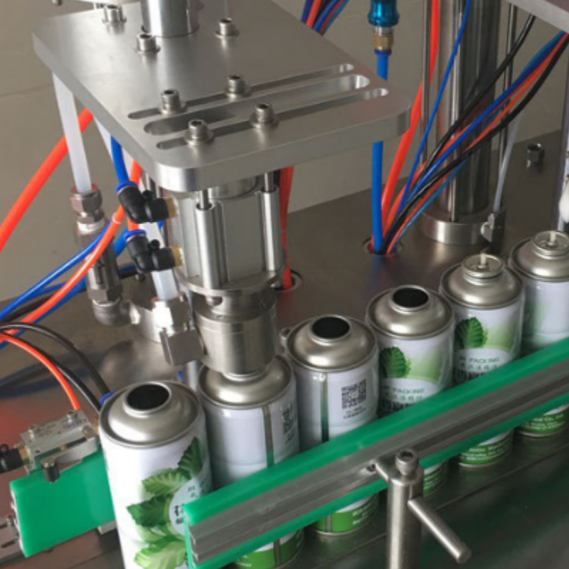 CYJX Semi-automatic 3 In 1 Aerosol Can Filling Machine For Spray Paint Sealing Valve Aerosol Subscreem Filling Machine