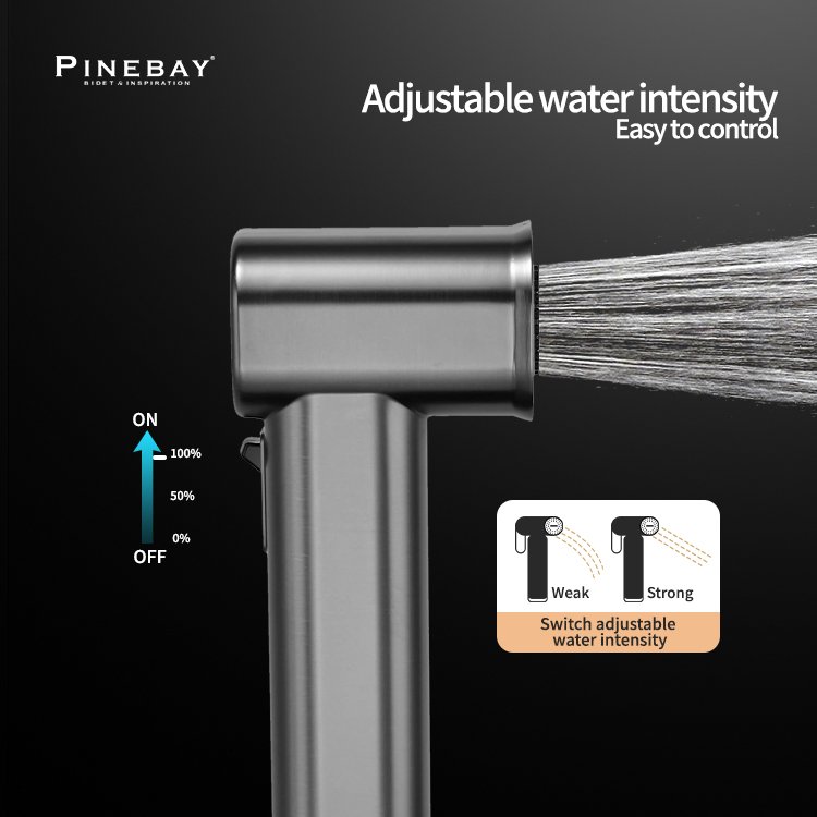 PINEBAY New Fashion Bathroom Handheld Pressurized Bidet Sprayer ABS Cleaning Accessories Faucet Shower Woman Toilet Shattaf Set