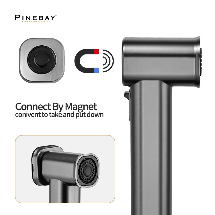 PINEBAY New Fashion Bathroom Handheld Pressurized Bidet Sprayer ABS Cleaning Accessories Faucet Shower Woman Toilet Shattaf Set