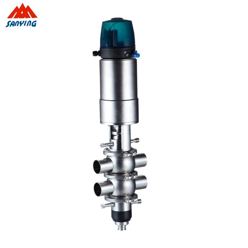 Sanitary Food grade Pneumatic reversing divert seat valve