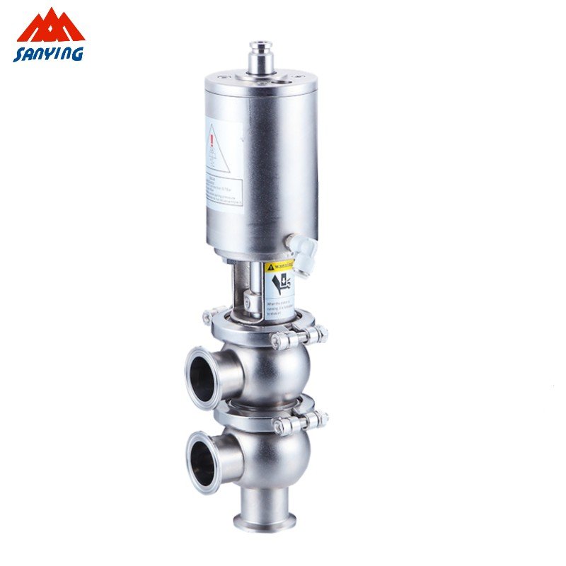 Sanitary Food grade Pneumatic reversing divert seat valve