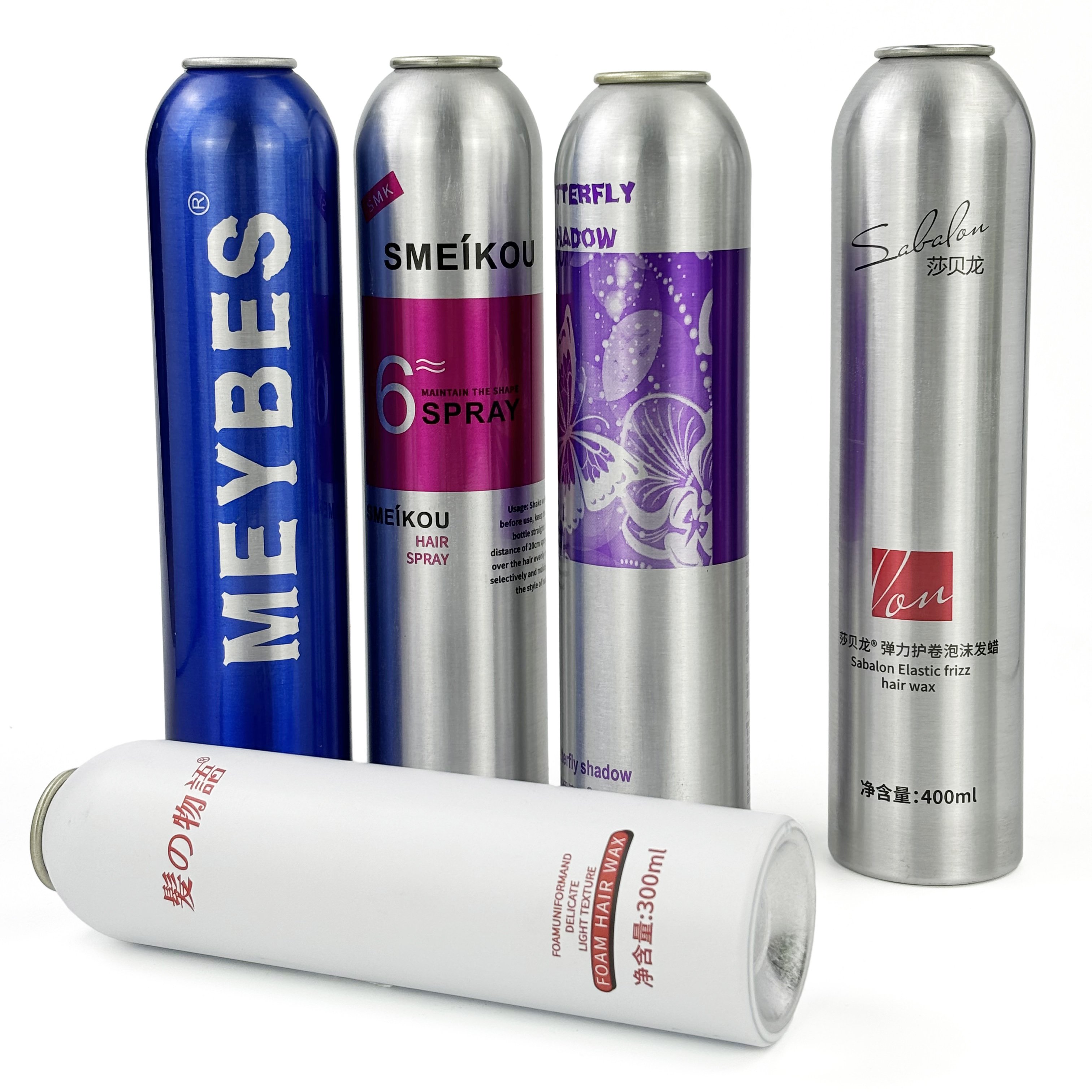 Low price Custom Printing Aluminum Tin Cans Empty Aerosol Can Spray Paint Rounded Top Can With Safe Lid And Valve 15-500ml
