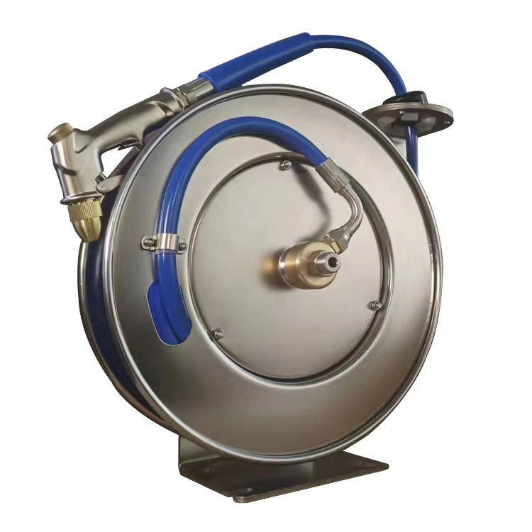 Commercial Stainless Steel Spring Retractable Pre-Rinse Reel Cord Cabel Hose Reel Water Gun with High Flow Spray Valve