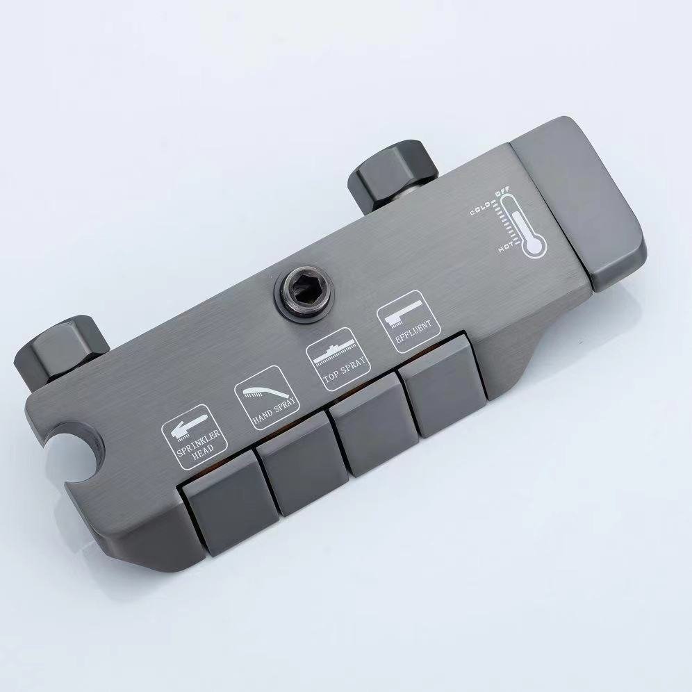 Hot Sale Matte Gray Wall Mounted Thermostatic Shower Mixer Bathroom Thermostatic Shower Set