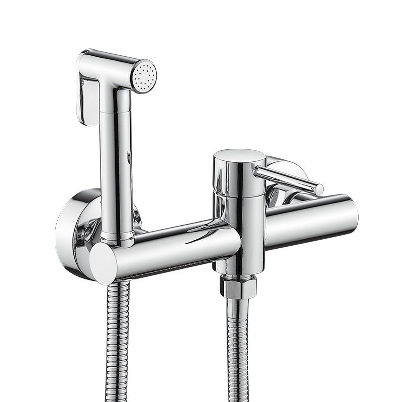 SANIPRO Brush Gold Antique Brass Wall Mounted Single Handle Bathroom Shattaf Bidet Shower Faucet Mixer, Toilet Spray Gun