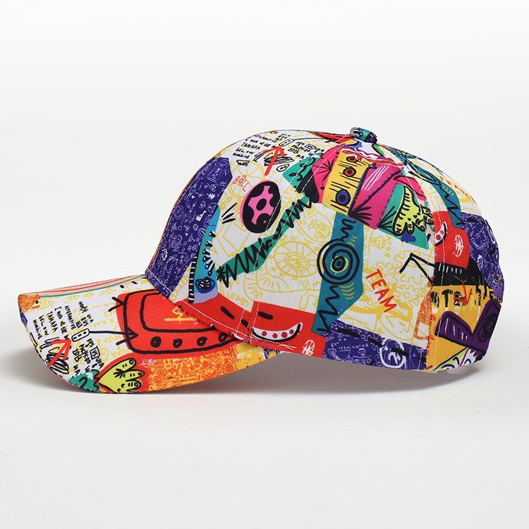 2024 New ArrivalOem Factory Custom Your Logo Pattern All Over Print Sports Hat Fashion Trend Baseball Cap for summer outdoor