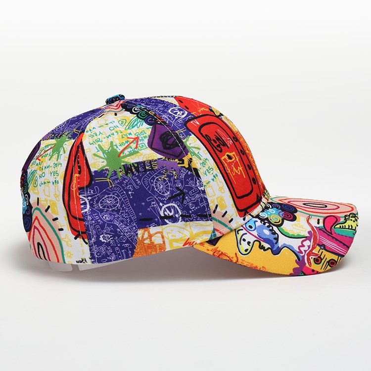 2024 New ArrivalOem Factory Custom Your Logo Pattern All Over Print Sports Hat Fashion Trend Baseball Cap for summer outdoor
