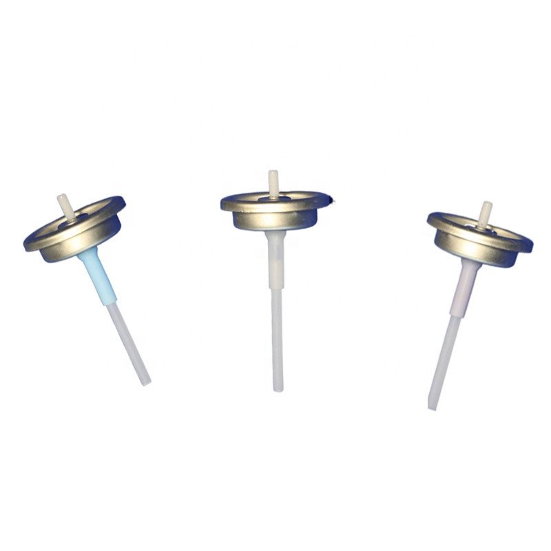 factory for high quality 1 inch tinplate cup plastic stem metering aerosol valve and actuator