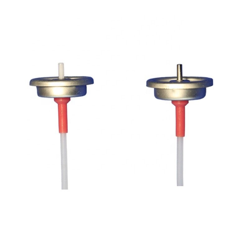 factory for high quality 1 inch tinplate cup plastic stem metering aerosol valve and actuator