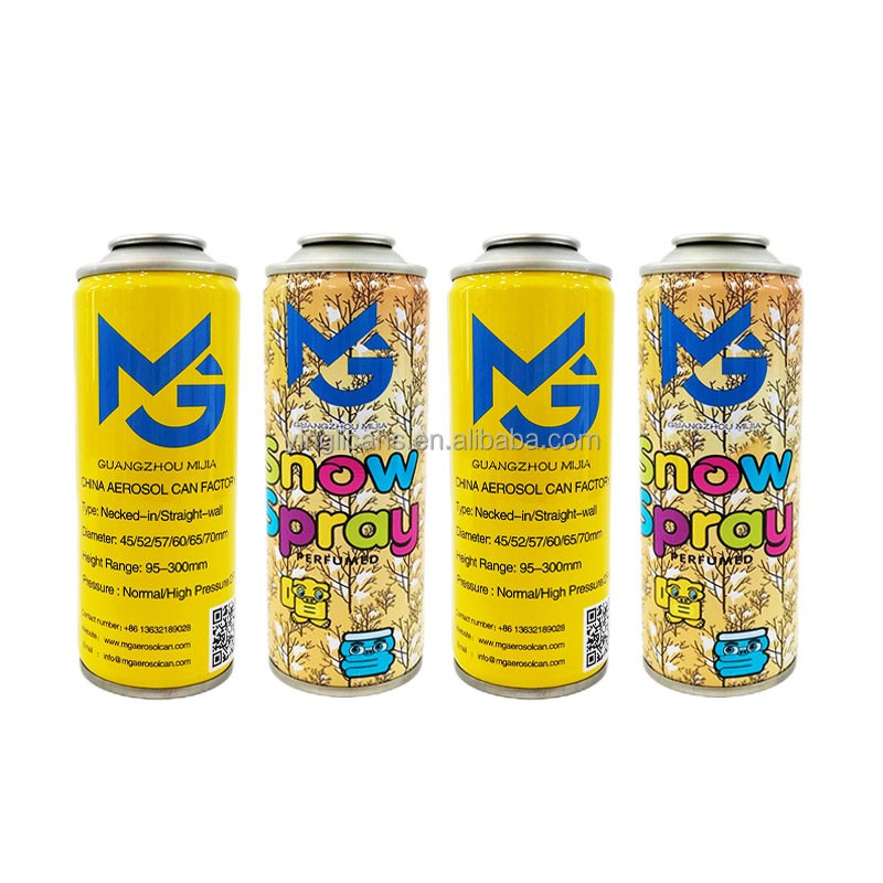 wholesale 100ml empty aerosol tin can with aerosol valve for snow spray