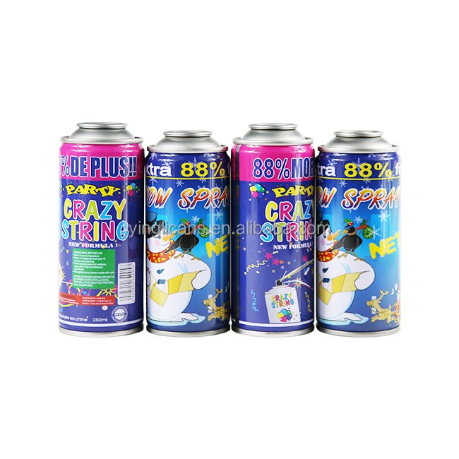 wholesale 100ml empty aerosol tin can with aerosol valve for snow spray