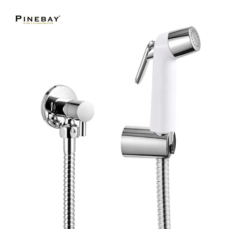 PINEBAY Modern High Pressure Saving Water Shattaf Seat ABS Plastic Wall Mounted Muslim Shower Baby Bidet Sprayer Set