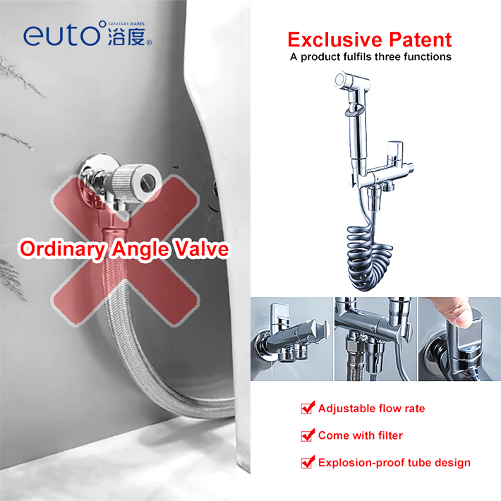 Various colors Muslim shattaf Modern black copper Hand Held Muslim Shower Shattaf Bidet Sprayer Toilet Spray