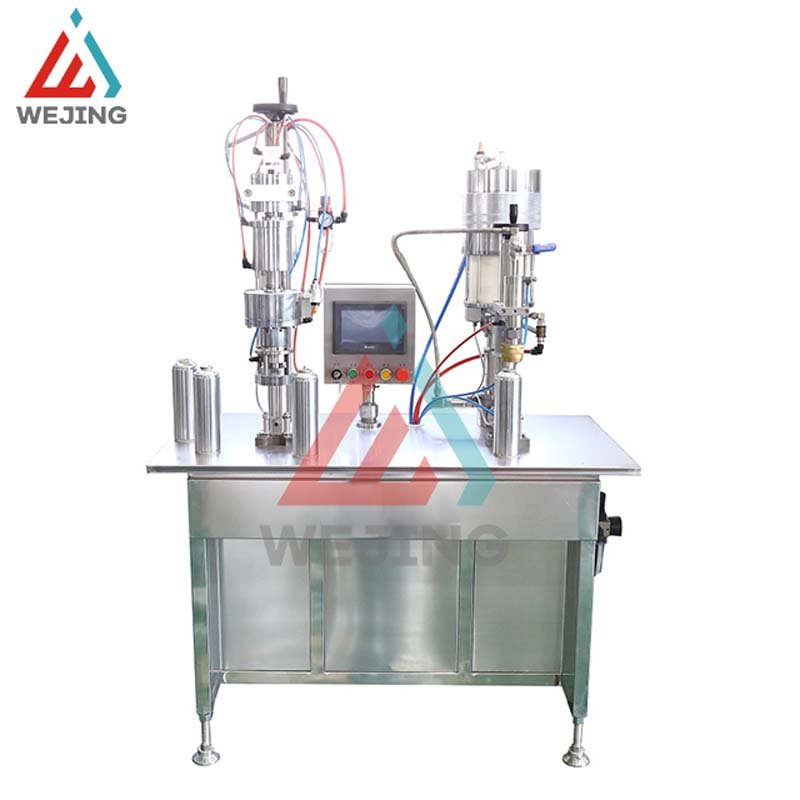 Wejing Factory Directly Sale Semi Automatic Bov Aerosol Spray Paint Can Filling Machine
