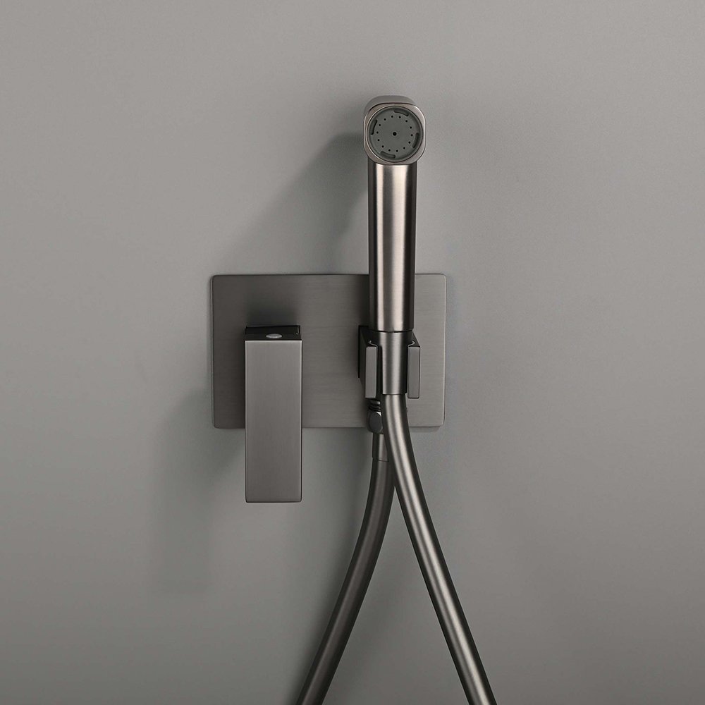 Stainless steel toilet spray gun set, pressurized water gun for cleaning toilet, bathroom washer, nozzle