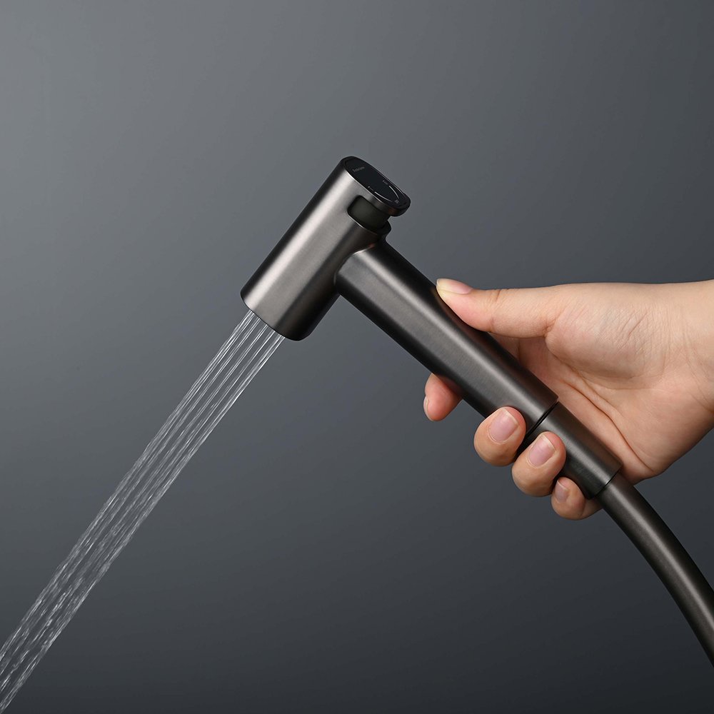 Stainless steel toilet spray gun set, pressurized water gun for cleaning toilet, bathroom washer, nozzle