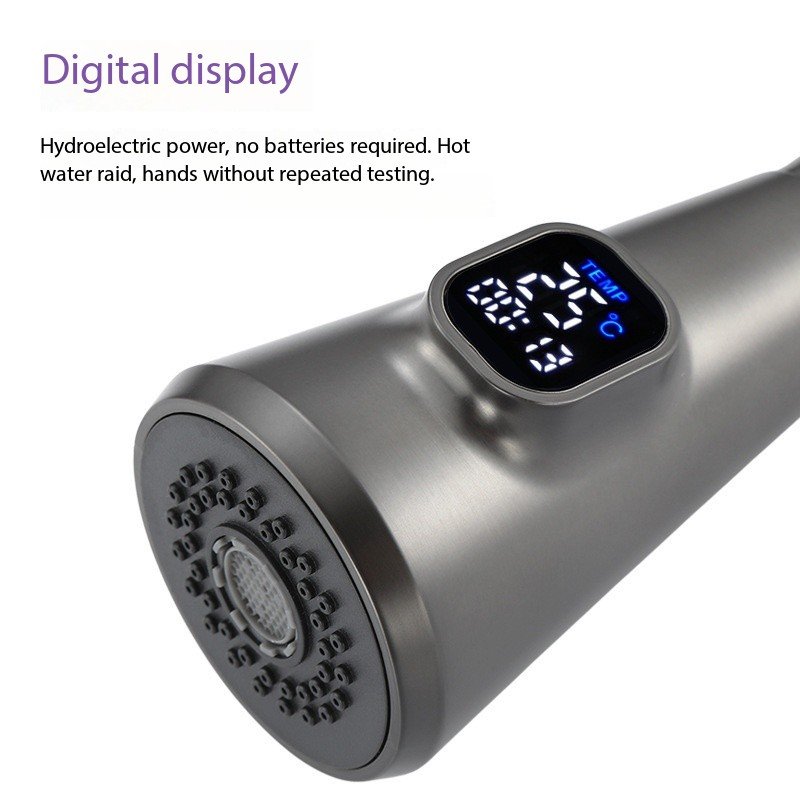 Modern Digital Kitchen Faucet Pull-Out Sink Tap Single Valve Certified Cold Water Tap Single Hole Cupc Certified Kitchen Mixer