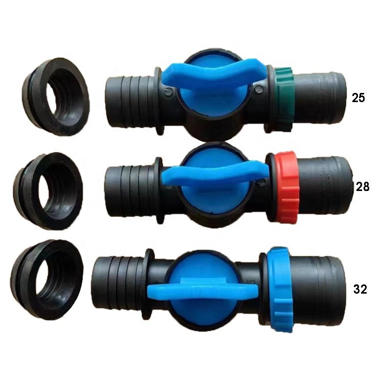 25mm 28mm 32mm Hard Pipe Bypass Valve Layflat Rain Hose HDPE Pipe Offtake Valve for Agricultural Irrigation System