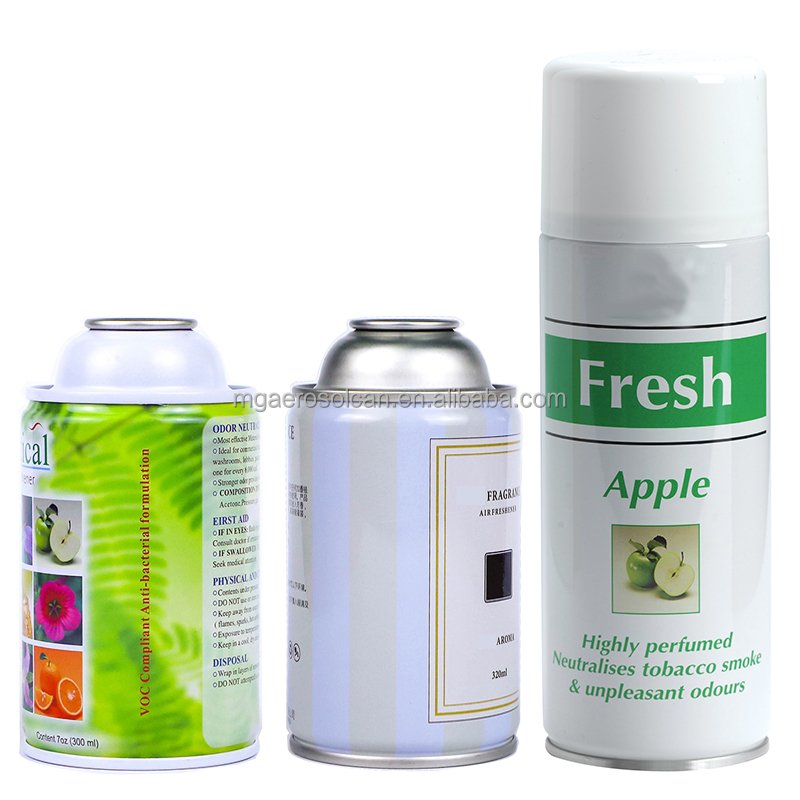 Factory Outlet Customizable 250ml aerosol tin cans and valves for air freshener
