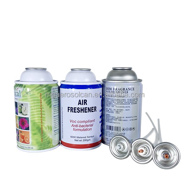 Factory Outlet Customizable 250ml aerosol tin cans and valves for air freshener