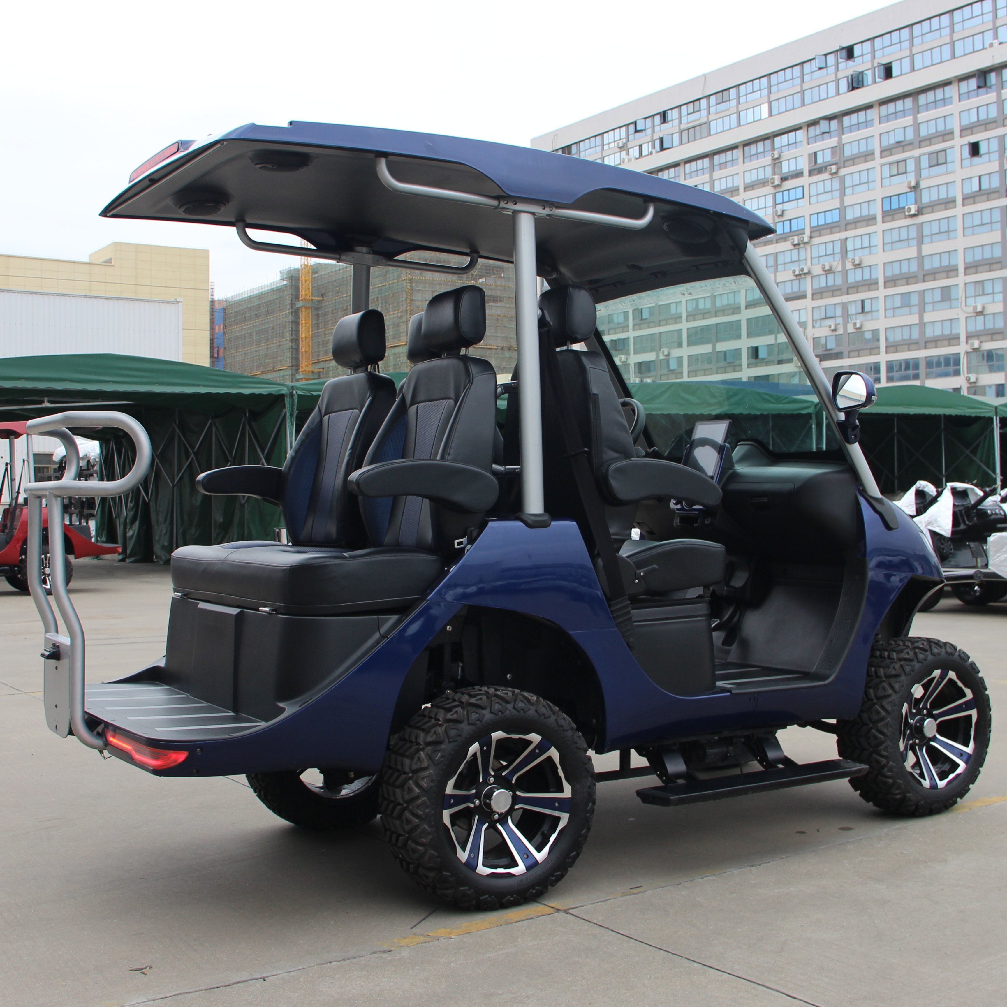 48V Electric Golf Cart Cheap Small Vehicle Buggy 4 Seater ATV UTV HDK Scooter Car Golf Trolley Aluminium Frame 5KW Motor