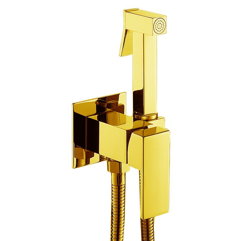 Hot selling brass chrome square hand-held toilet hanging wall to do awning spray gun faucet cleaning rinse shower head