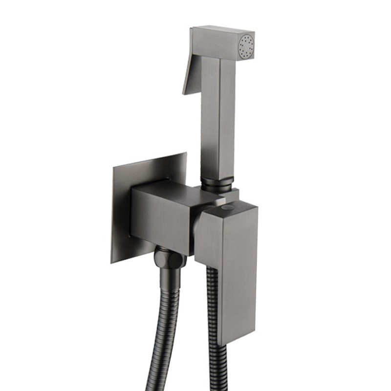 Hot selling brass chrome square hand-held toilet hanging wall to do awning spray gun faucet cleaning rinse shower head