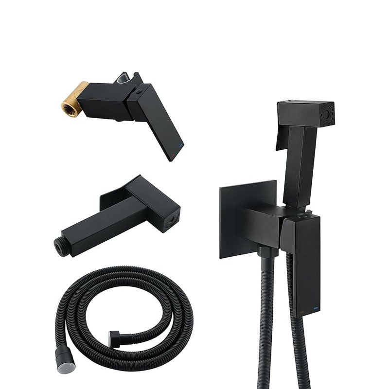 Hot selling brass chrome square hand-held toilet hanging wall to do awning spray gun faucet cleaning rinse shower head