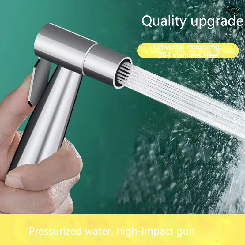 304 Stainless Steel Bathroom Shattaf Toilet Handheld Portable Bidet Water Sprayer