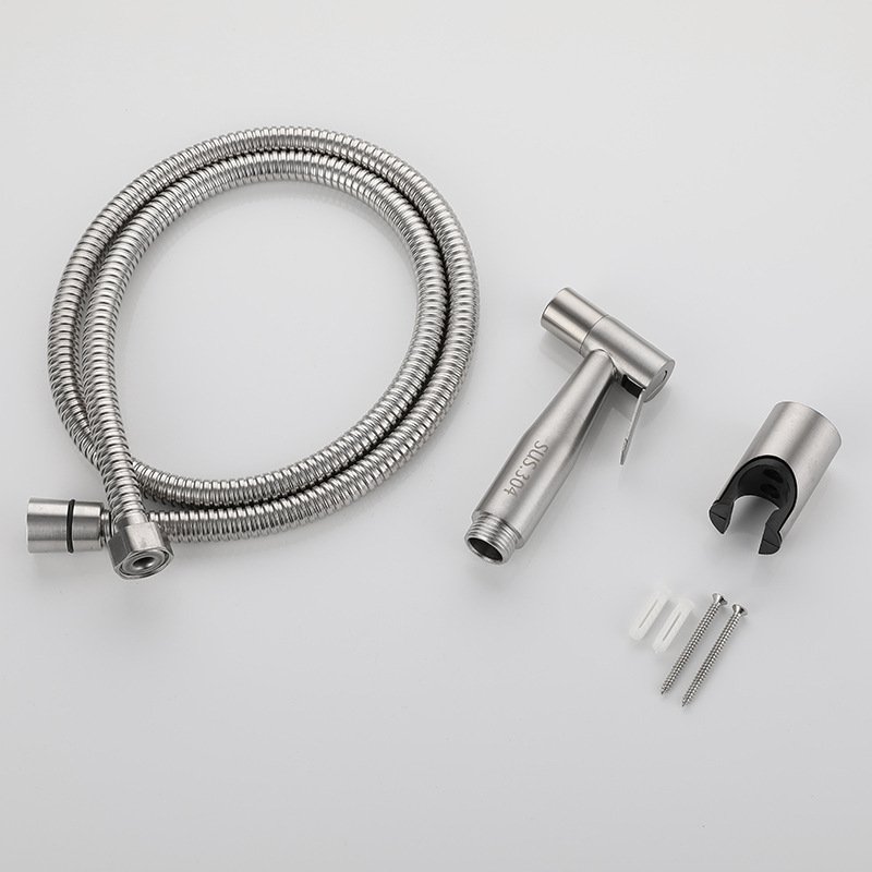 304 Stainless Steel Bathroom Shattaf Toilet Handheld Portable Bidet Water Sprayer