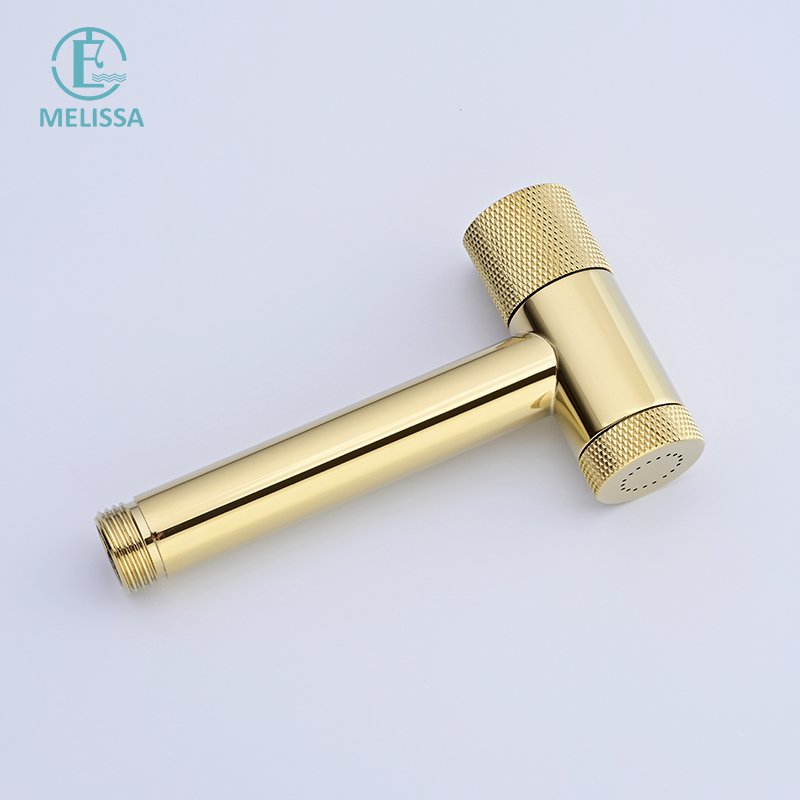 Melissa Modern Brass Bathroom Brushed gay toilet bidet spray shattaf set Handheld shower Angle Valve