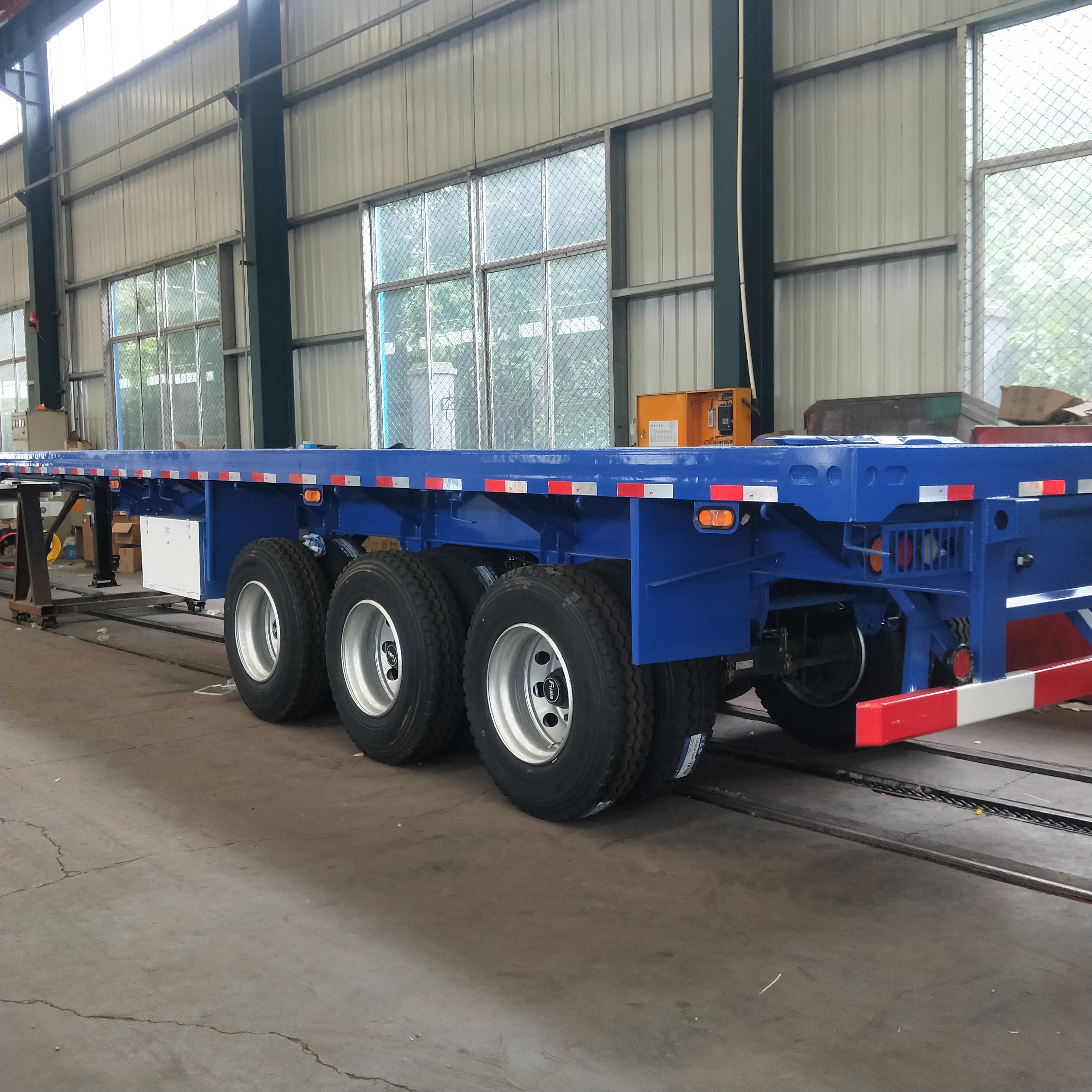 20tf 40tf 50Tons 3 Axles 40 foot Container Transport Flatbed Semi Trailer
