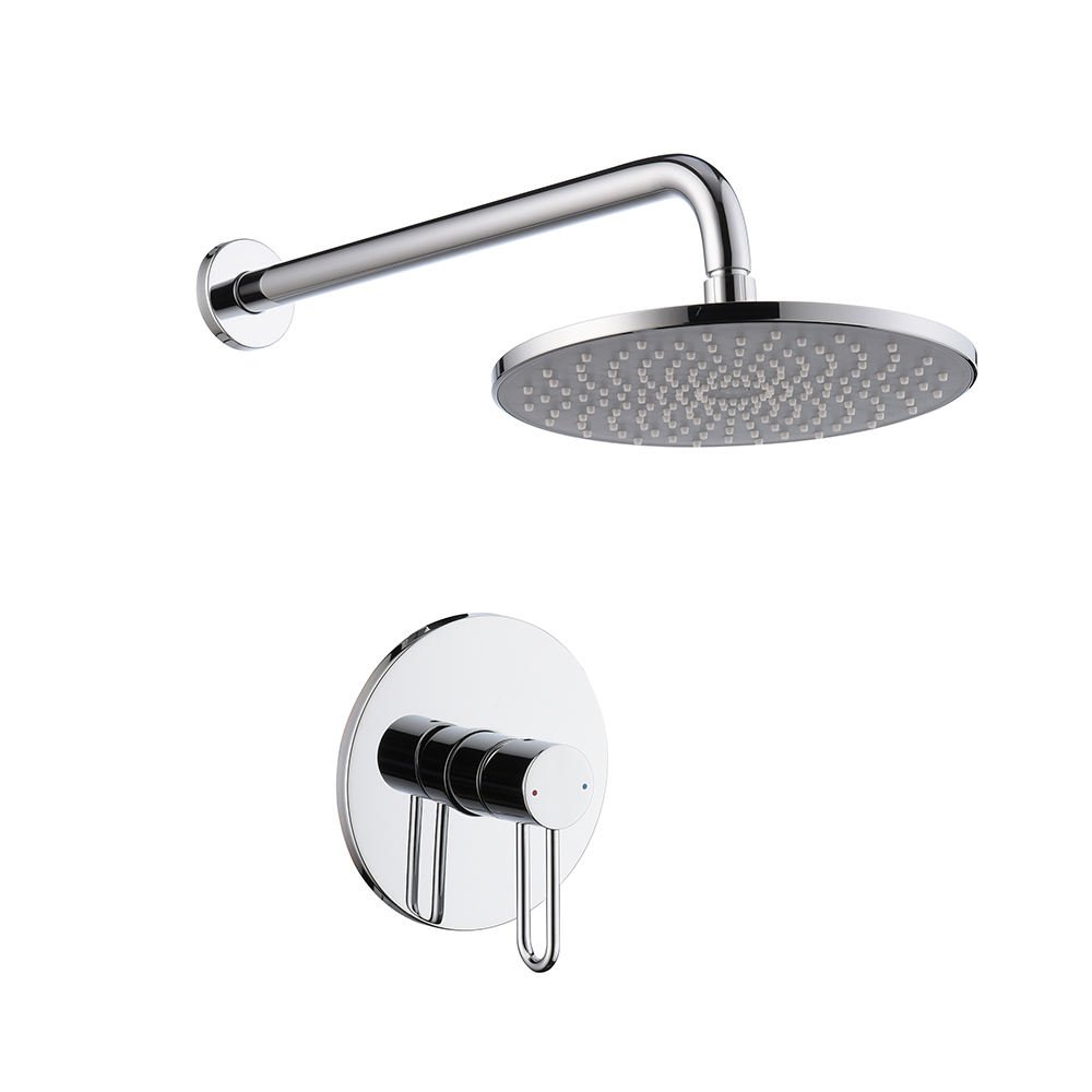Smart Concealed In-Wall Mounted Brass Chrome Single Handle Square Bathroom Shower System Rain Ceramic Cold Hot Water-Economical!