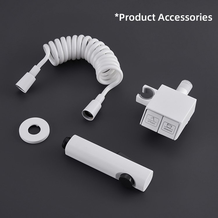Kidolux Bidet Faucet Toilet Partner Gun Syringe Double Use Pressure Nozzle One Into Two Double Charged Cleaning Sprayer Set
