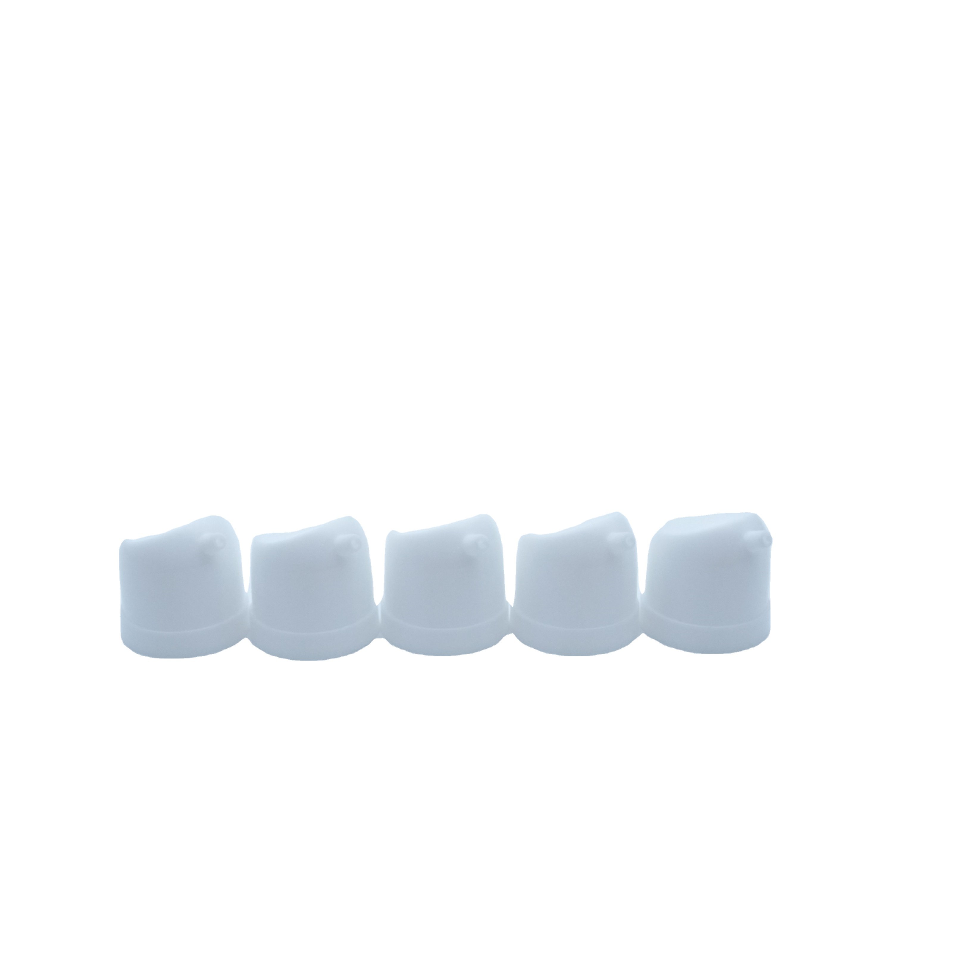 Connecting spray nozzle white valve cap for one inch meterd dose valve