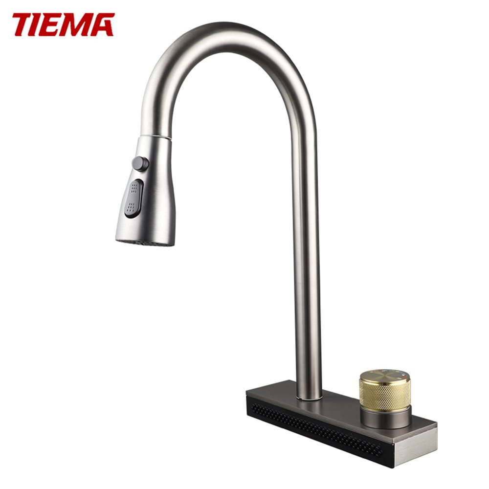 TIEMA morden pull out kitchen sink faucet stainless steel kitchen mixer tap